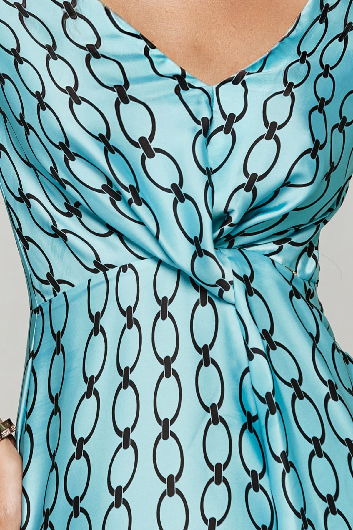 Anitas Forever Yours Silk Dress - Blue Chains