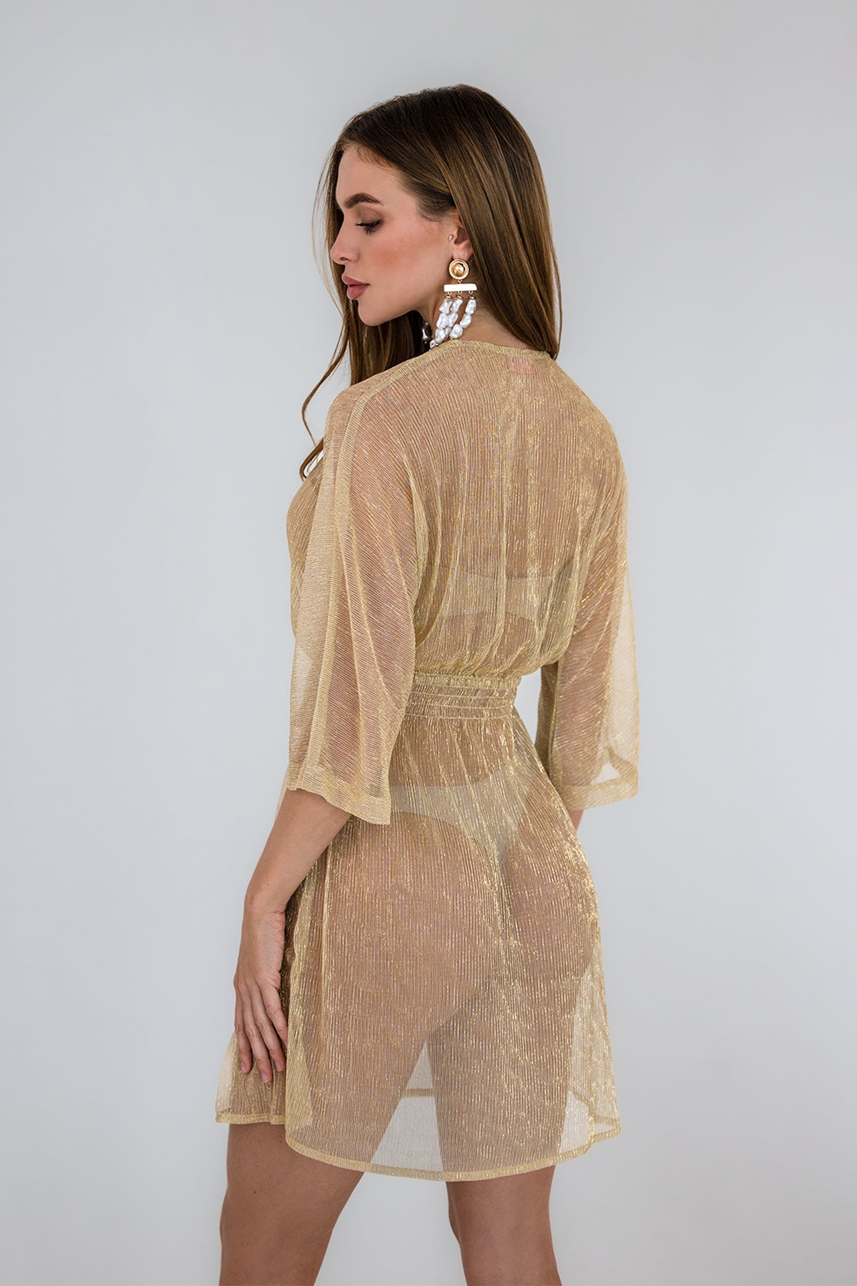 Anitas Golden Goddess Short Cover Up