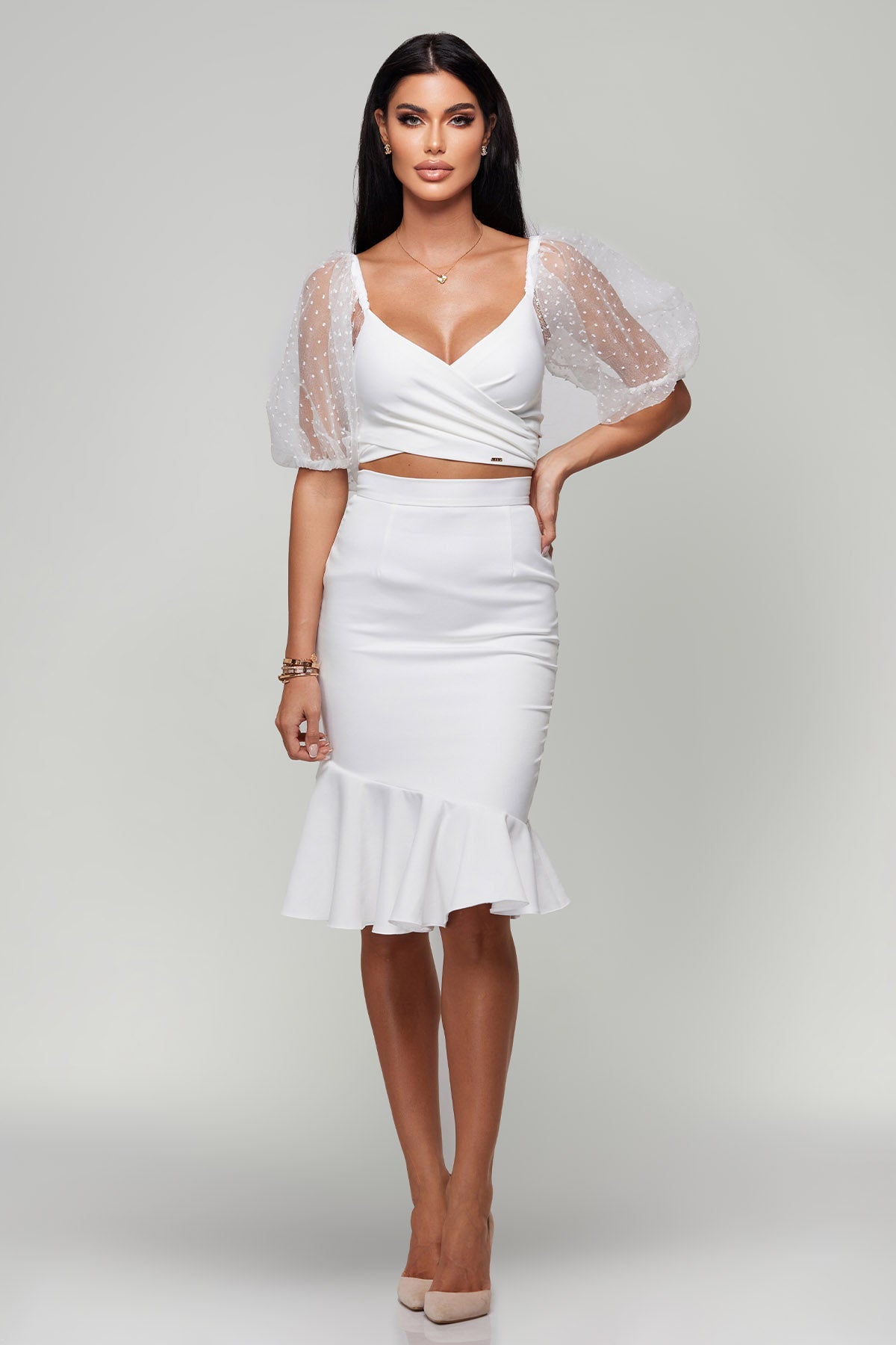 Anitas Promise Set Top & Skirt - White