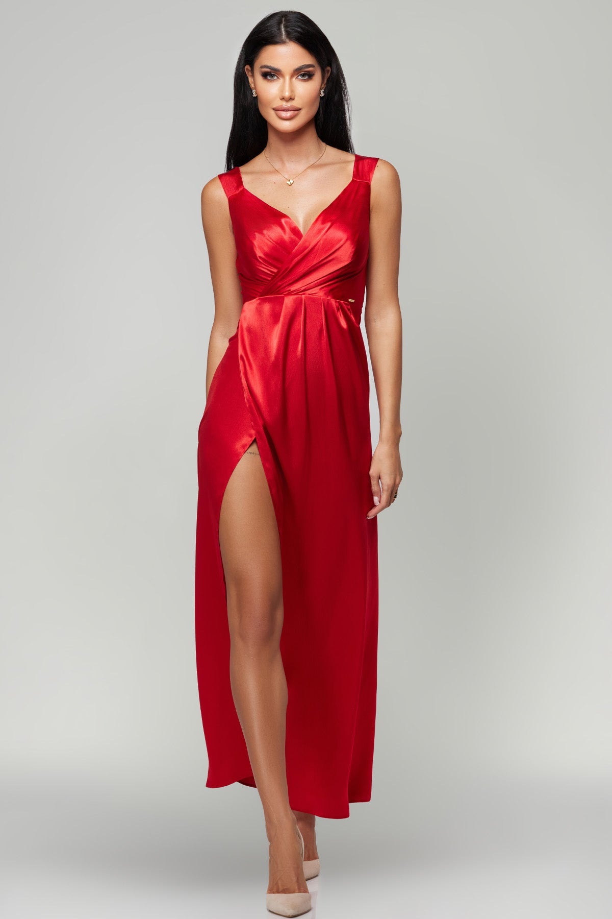 Anitas Long Shot Dress - Royal Red