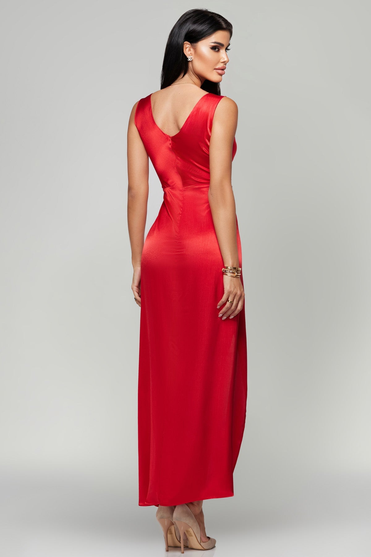 Anitas Long Shot Dress - Royal Red