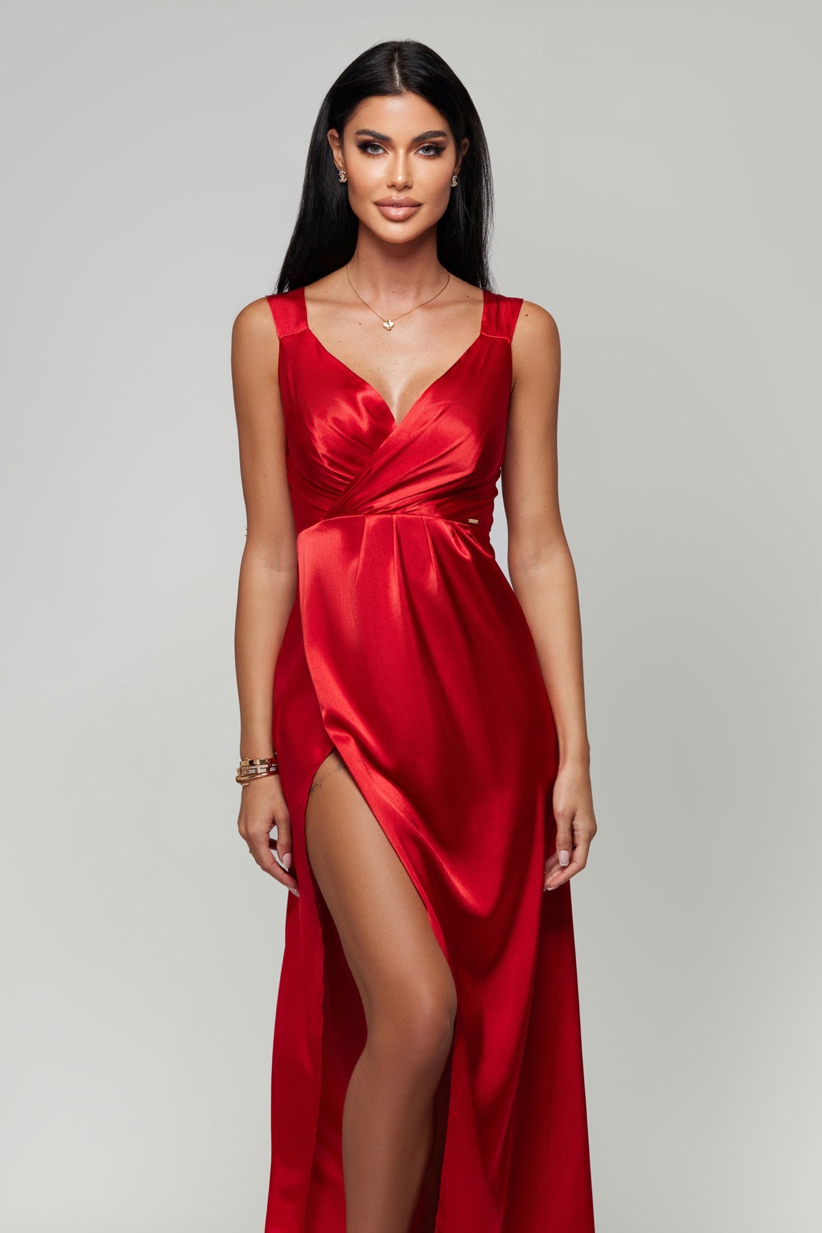 Anitas Long Shot Dress - Royal Red