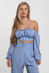 Mykonos - Blue Trousers Set