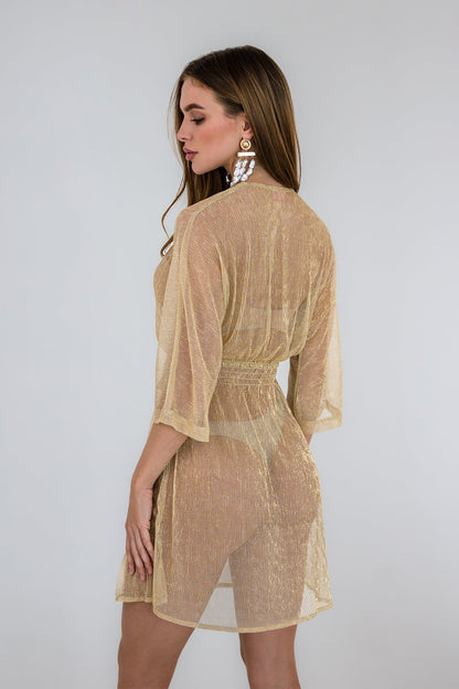 Anitas Golden Goddess Short Cover Up