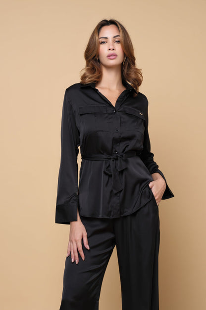 Anitas Power Play Silk Shirt - Black