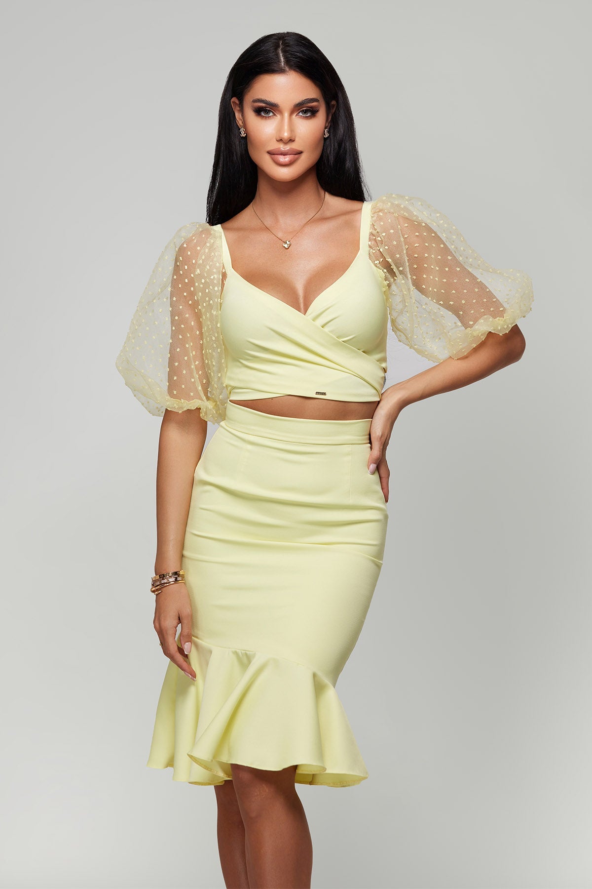 Anitas Promise Set Top & Skirt - Yellow