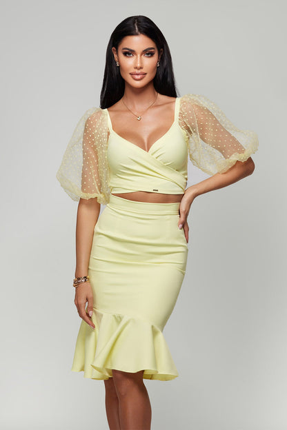 Anitas Promise Set Top & Skirt - Yellow