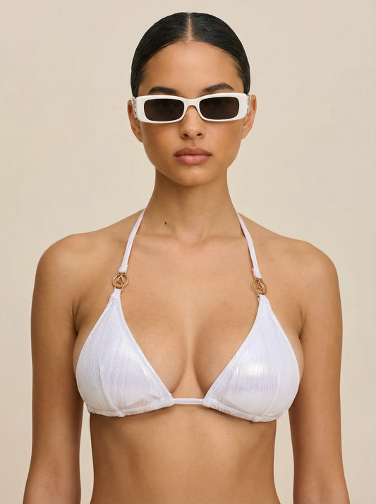 Basic Beach Bikini Top - Silver