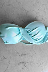 Always There Padded Bikini Top - Sky Blue Shimmer