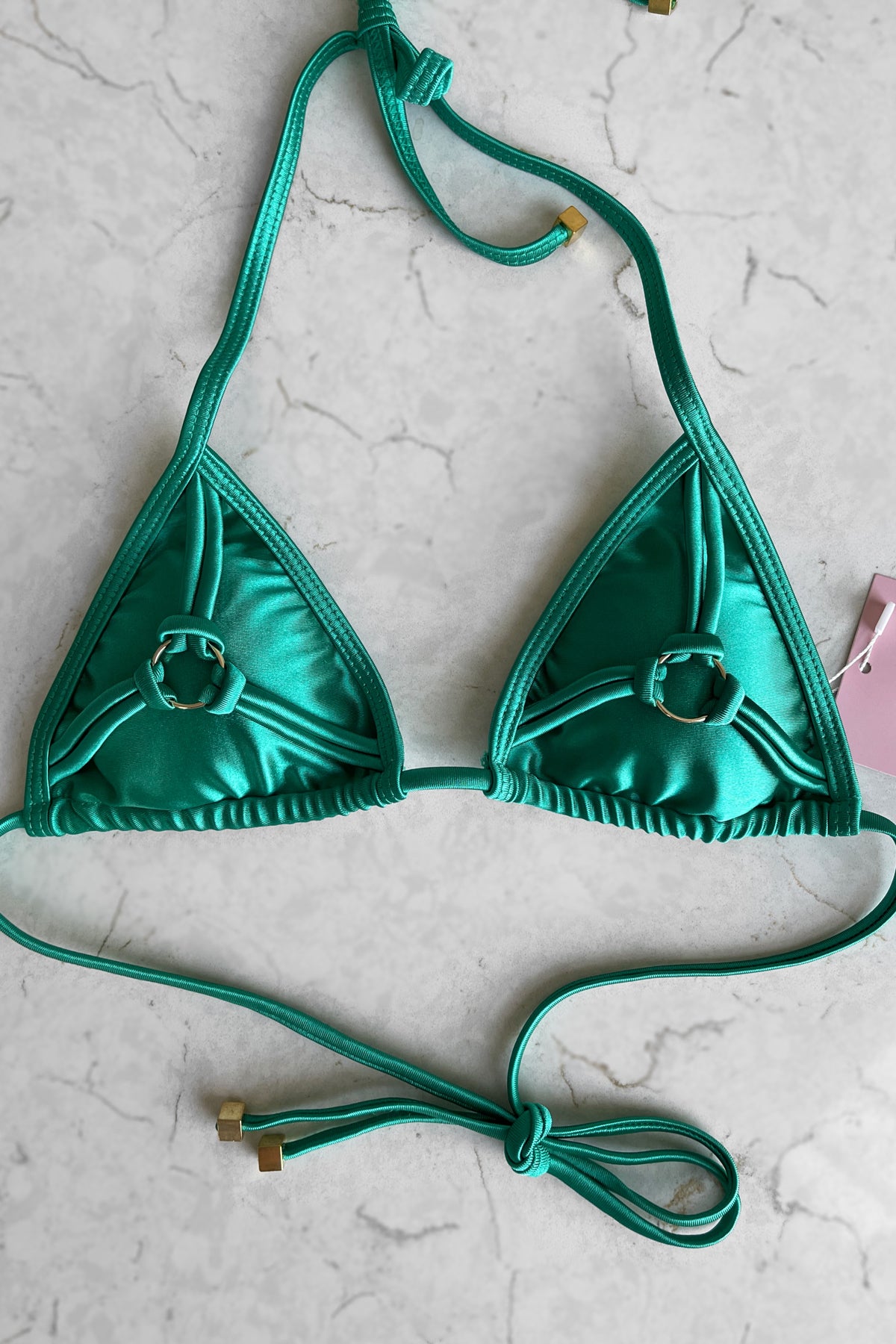 Discovered Triangle Bikini Top - Ocean Green