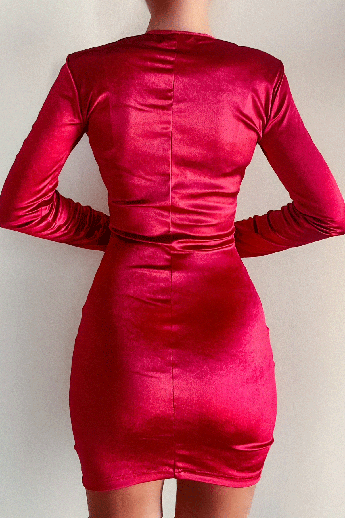 Flatter Me Velvet Dress - Epic Red