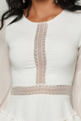 Flying Higher White Chiffon Mini Dress