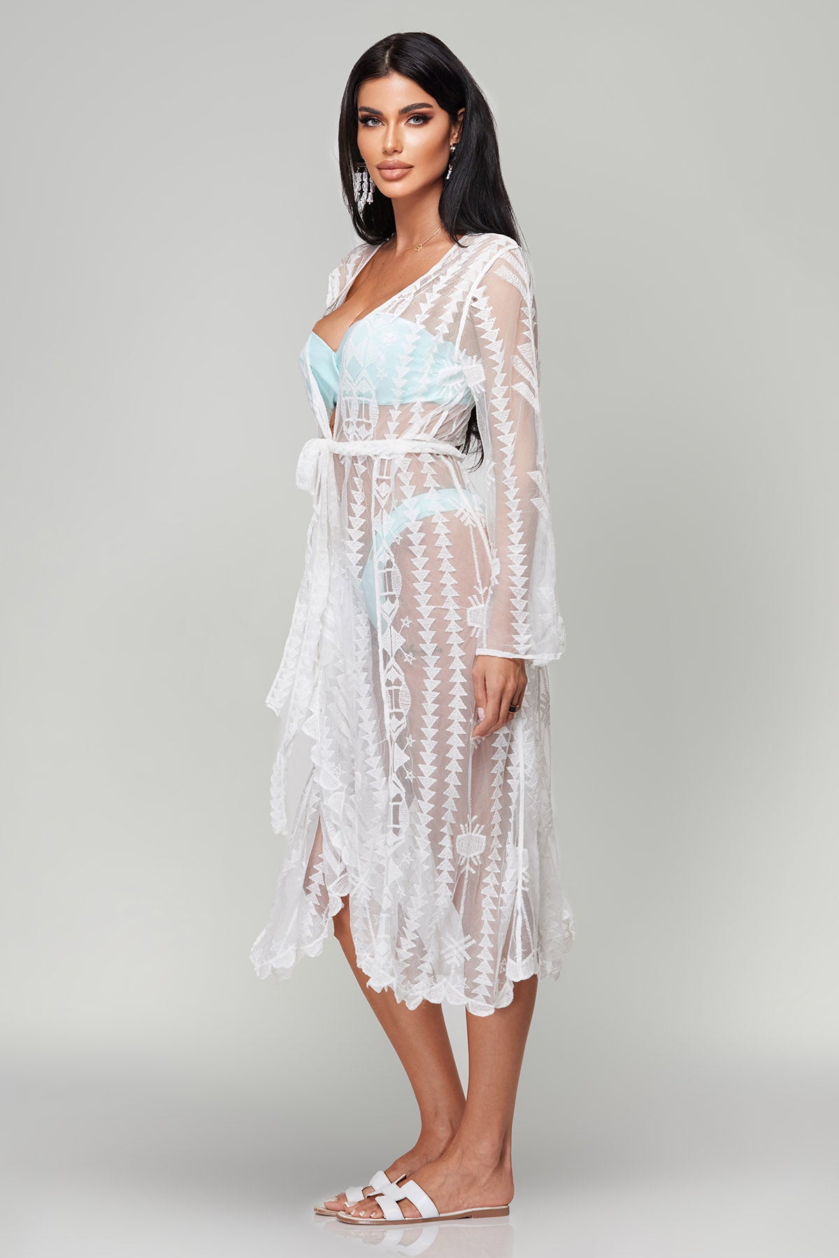 Kristy White Lace Cover Up