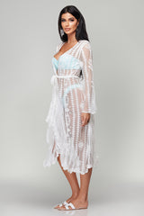 Kristy White Lace Cover Up