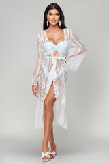 Kristy White Lace Cover Up
