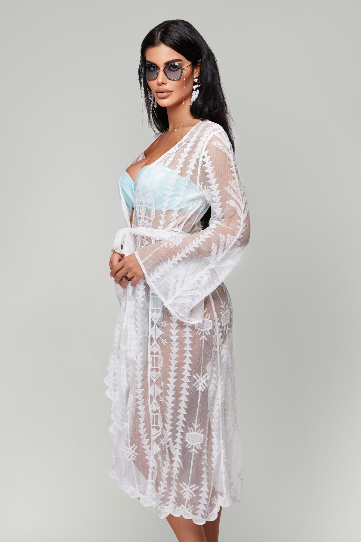 Kristy White Lace Cover Up