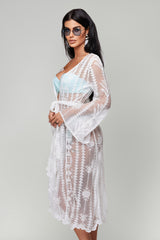 Kristy White Lace Cover Up