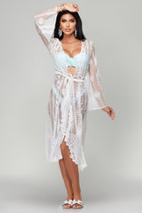 Kristy White Lace Cover Up