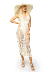 Miley Knitted White Dress