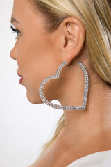 My Heart Silver Earrings