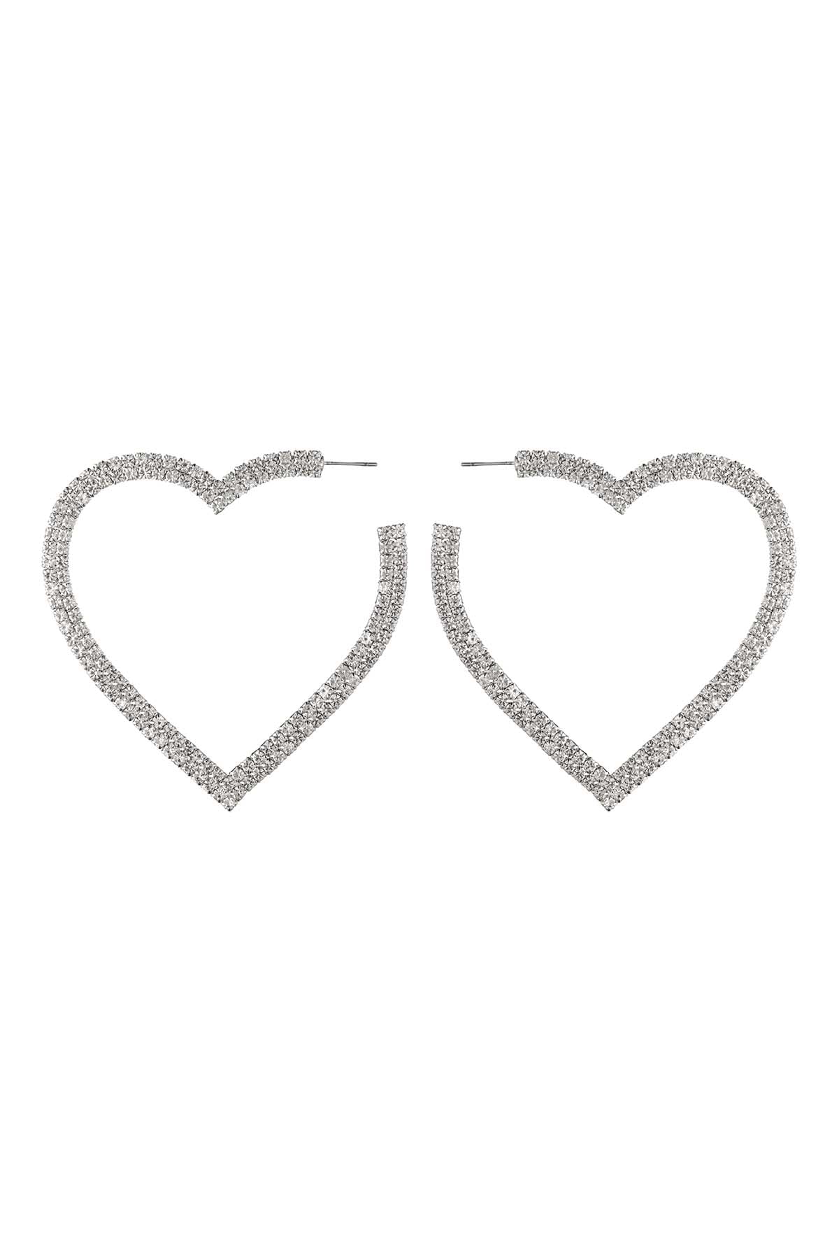 My Heart Silver Earrings