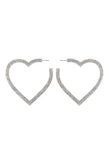 My Heart Silver Earrings