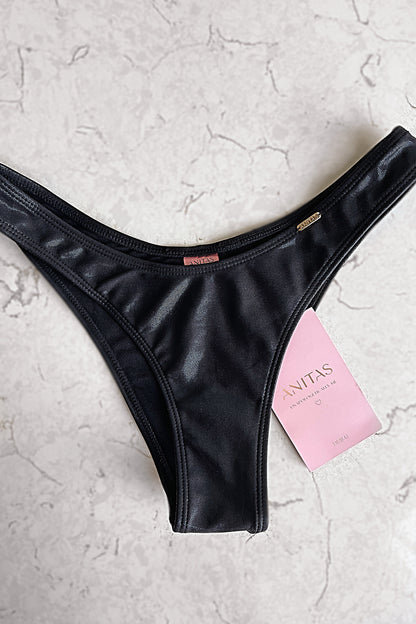 Watch Me Bikini Bottoms - Shiny Black