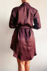 Soft Focus - Chocolate Casual Shirt-Dress